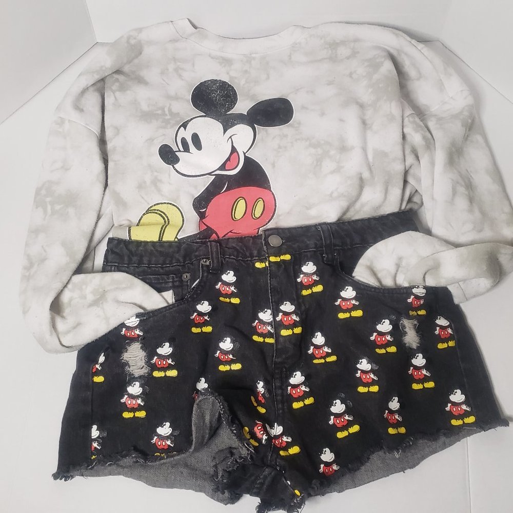 Mickey Mouse Denim Shorts